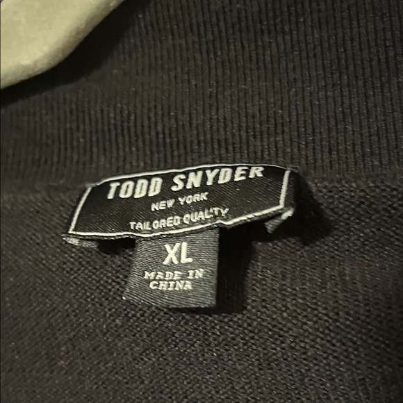 Todd Snyder knit Button-Up Shirt with White Trim XL as is - Picture 2 of 6